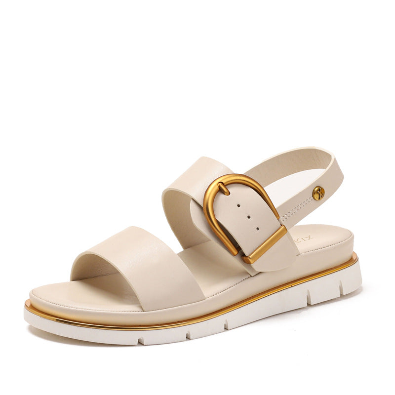 Chunky-soled Versatile Fashionable Wedge Roman Sandals
