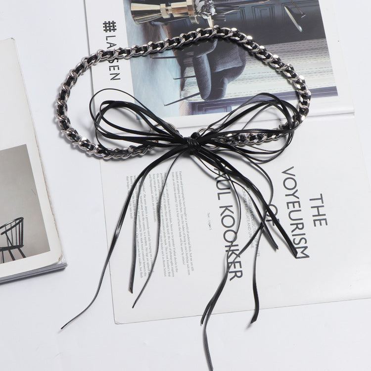 Literary Fan Woven Thin Waist Chain
