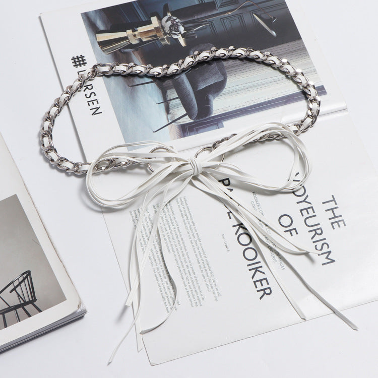 Literary Fan Woven Thin Waist Chain