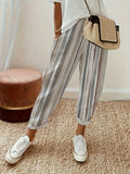 Womens Printed Striped Casual Pants