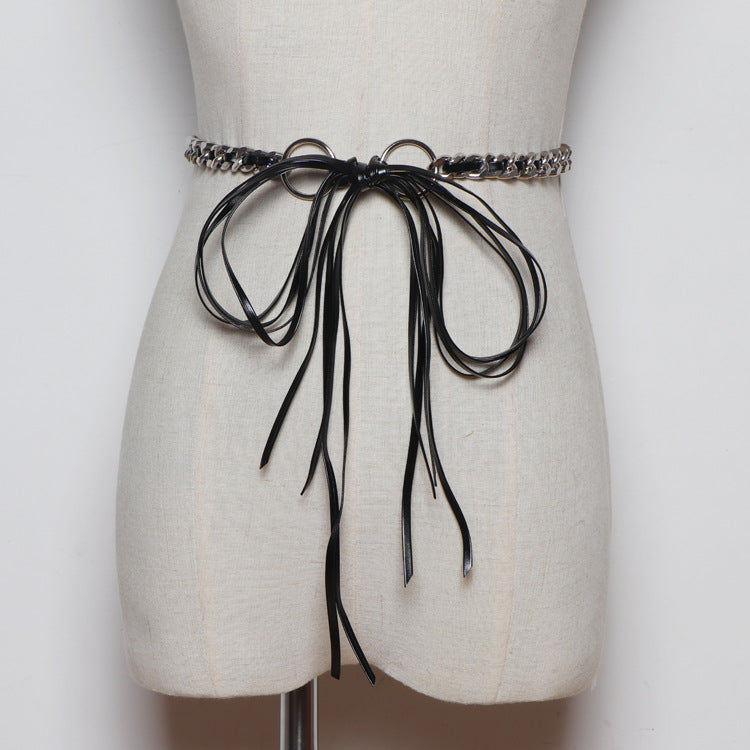 Literary Fan Woven Thin Waist Chain