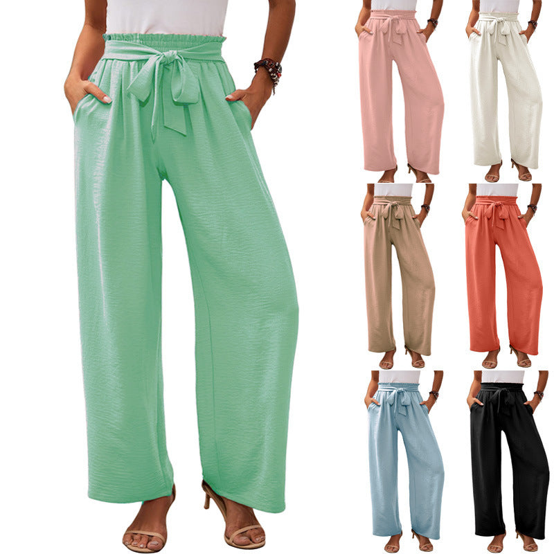 Womens Wide Leg Casual Pants